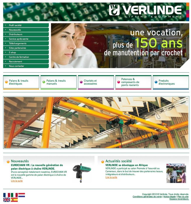 De nieuwe website www.verlinde.fr en www.verlinde.com